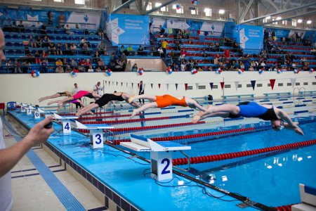 В обновленном бассейне спорткомплекса «Олимпиец» прошли первые официальные соревнования