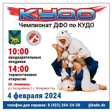 Зрелищные бои сильнейших кудоистов Дальнего Востока пройдут 4 февраля во Владивостоке